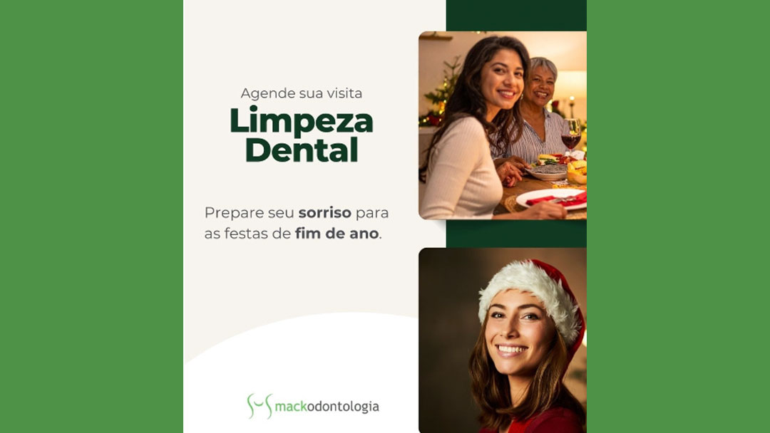 Agende sua limpeza dental e prepare seu sorriso para as festas de fim de ano