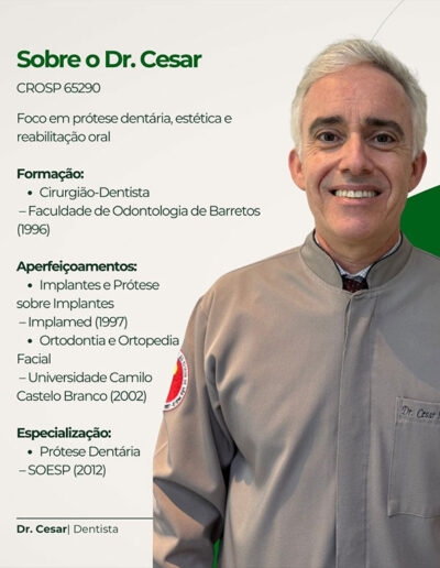 Conheça o Dr. Cesar Augusto Calderero – Especialista em Prótese Dentária
