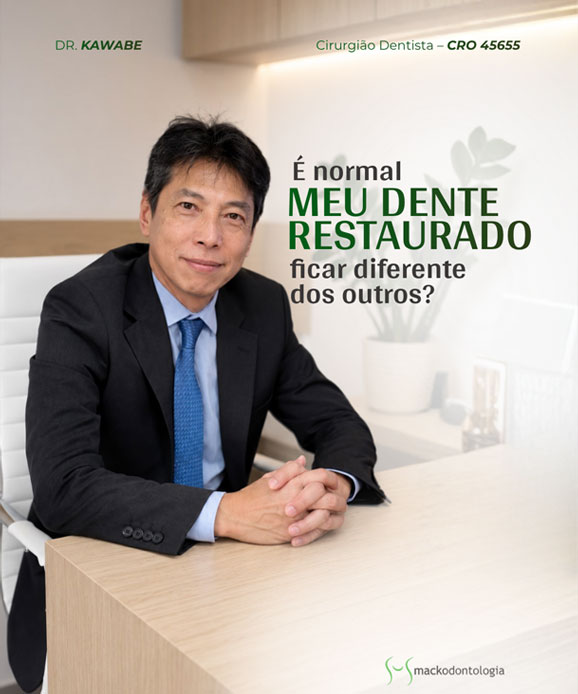 restauração dentária diferente do dente natural